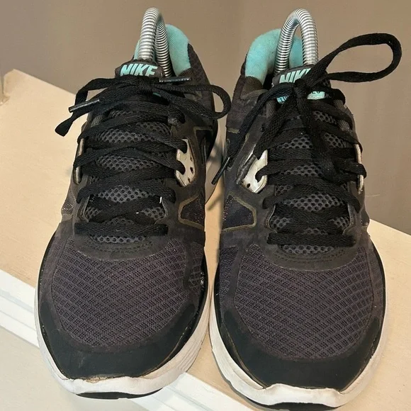 Nike WMNs Lunarglide 454315-040  Black & Turquois Running Shoes Sneaker 7.5 - Picture 4 of 8